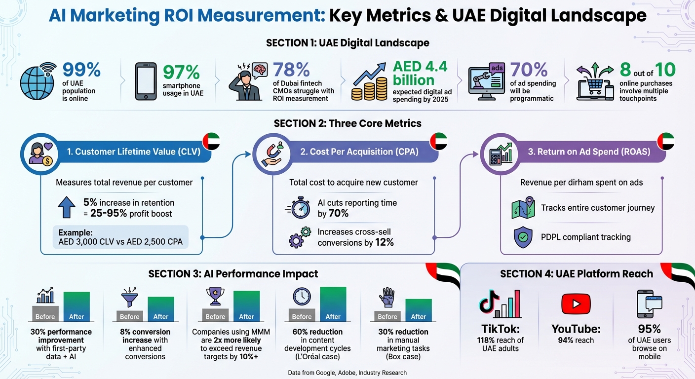AI Marketing ROI Measurement: Key Metrics and UAE Digital Landscape Statistics