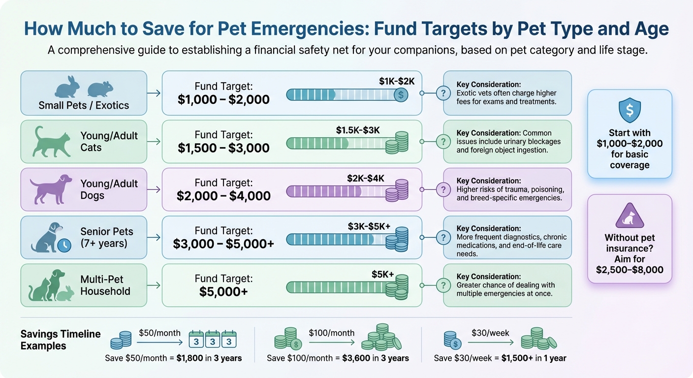 Pet Emergency Fund Savings Guide by Pet Type and Age