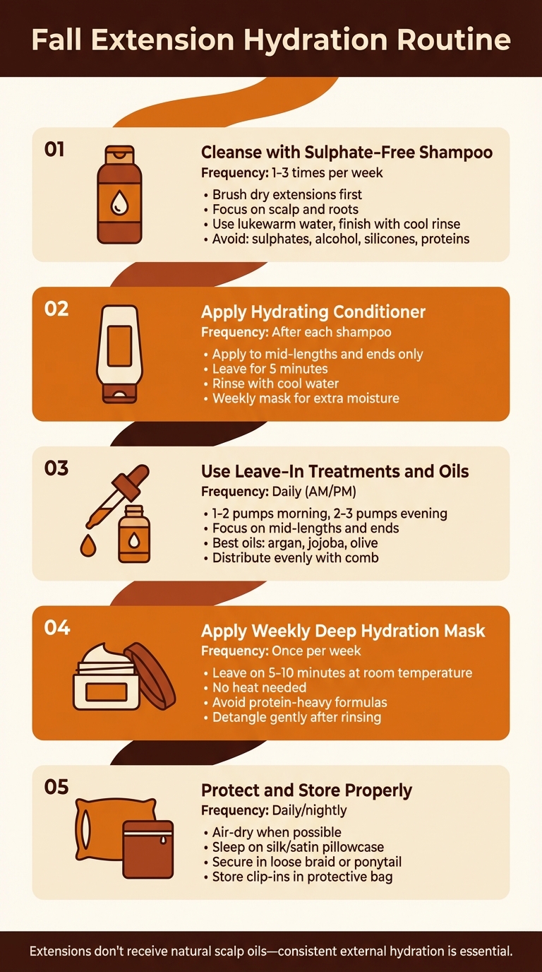 5-Step Fall Hair Extension Hydration Routine