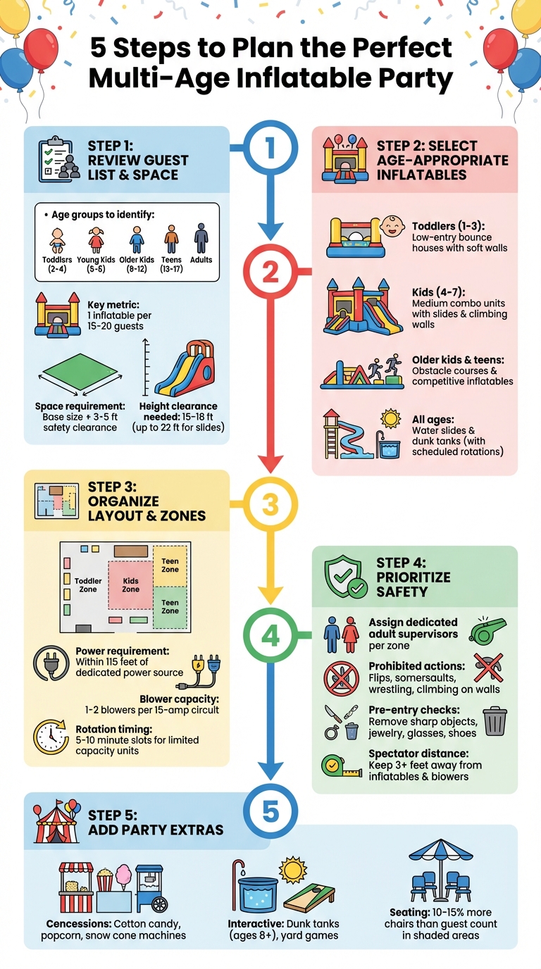 5-Step Guide to Planning Multi-Age Inflatable Parties