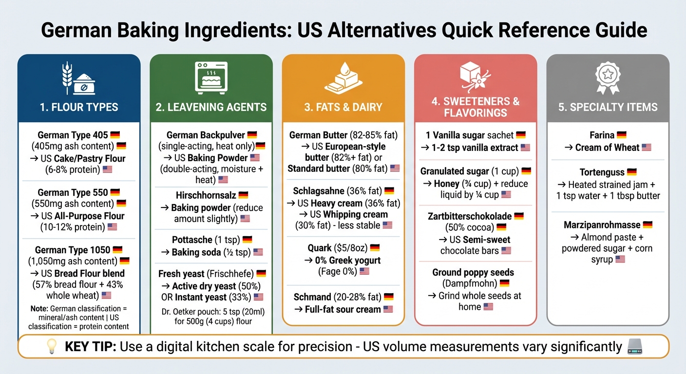 German to US Baking Ingredient Substitution Guide