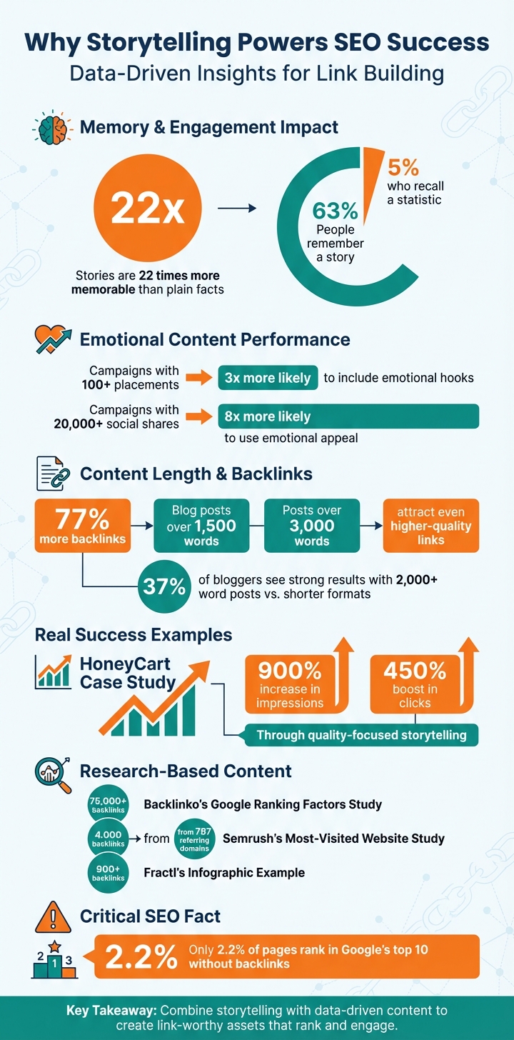 Storytelling for SEO: Key Statistics and Content Performance Metrics
