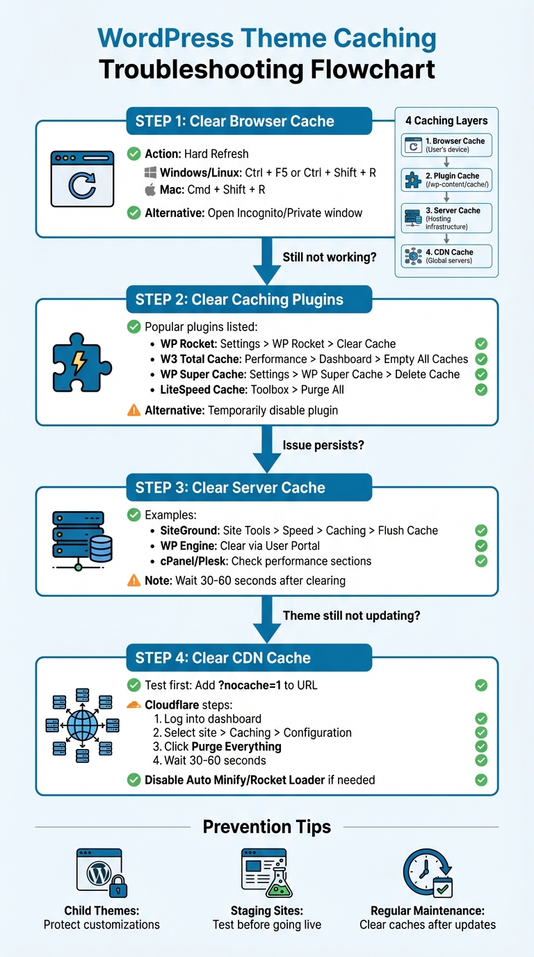 WordPress Theme Caching Troubleshooting Flowchart: 4-Step Fix Guide