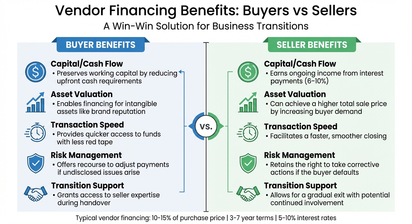 Vendor Financing Benefits for Buyers vs Sellers Comparison