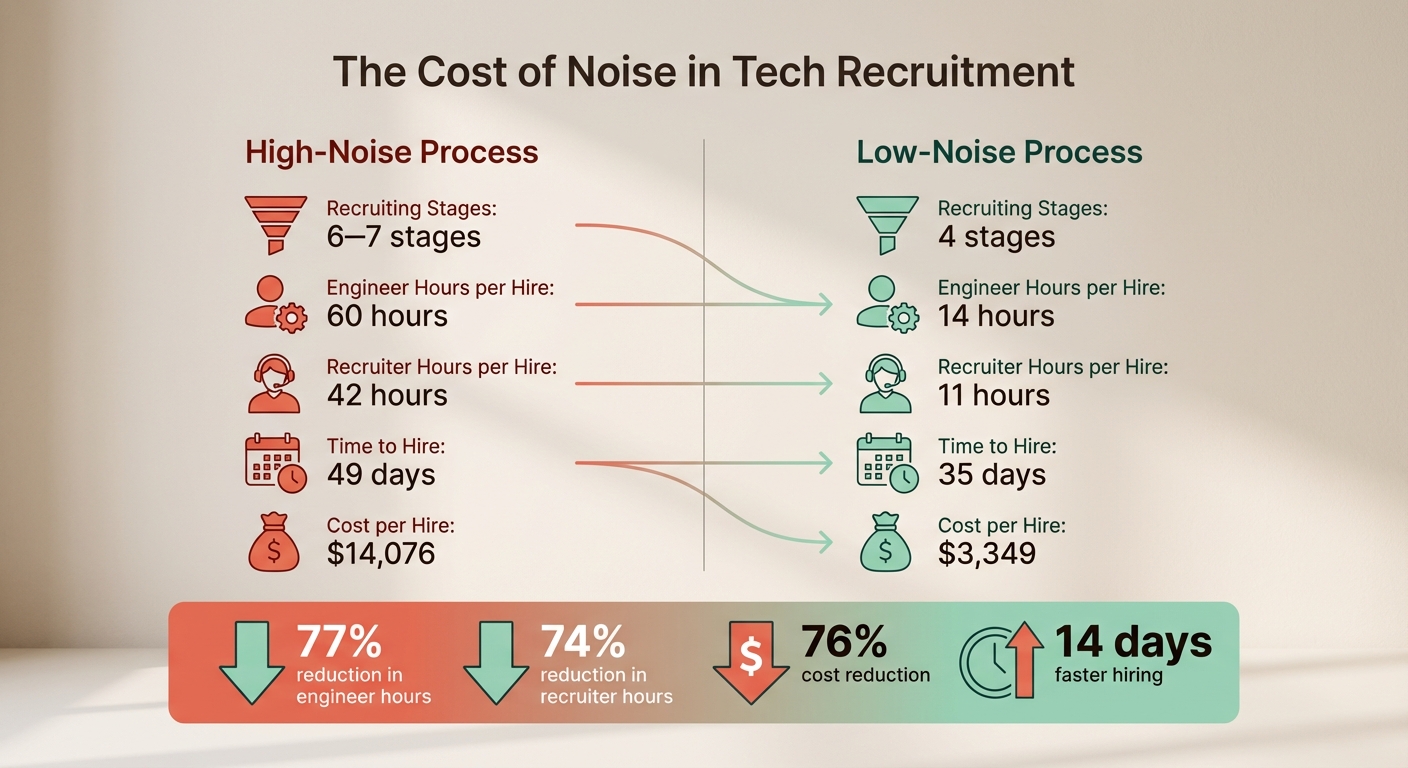 High-Noise vs Low-Noise Tech Recruitment Process Comparison