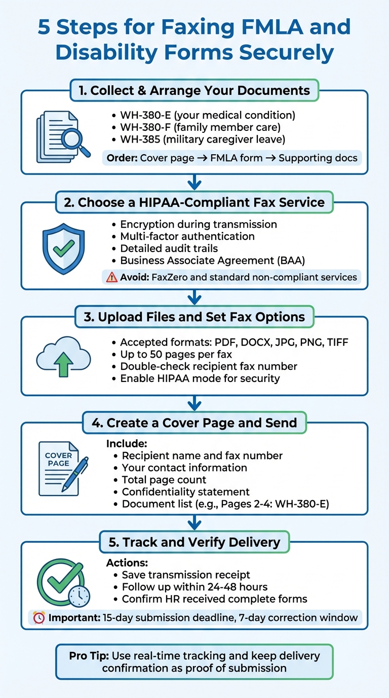 5-Step Process for Faxing FMLA and Disability Forms Securely