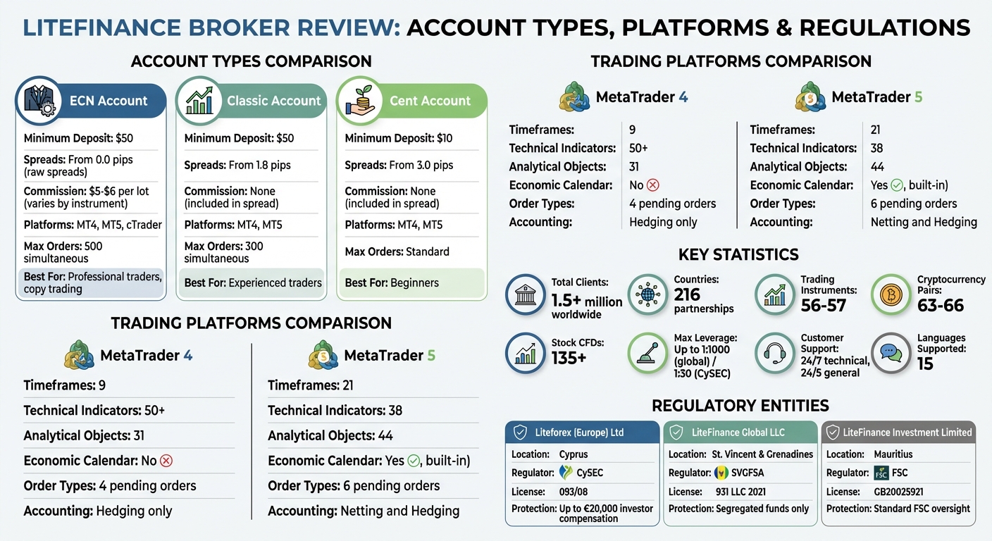 LiteFinance Account Types and Trading Platform Comparison