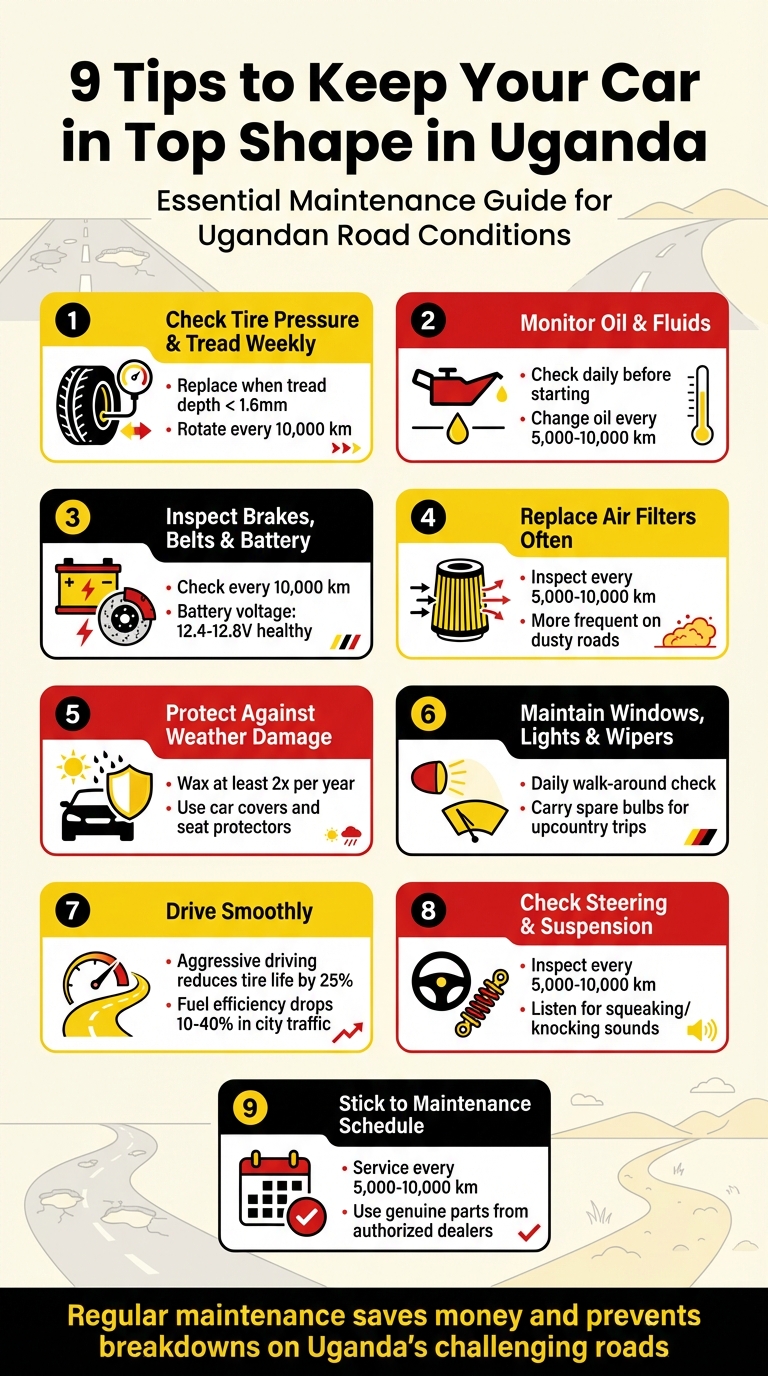 9 Essential Car Maintenance Tips for Uganda Drivers