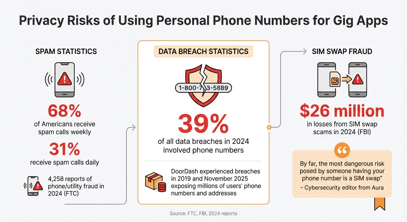 DoorDash Driver Sign-Up Alternative Number 3 Privacy Risks of Using Personal Phone Numbers for Gig Apps - Key Statistics