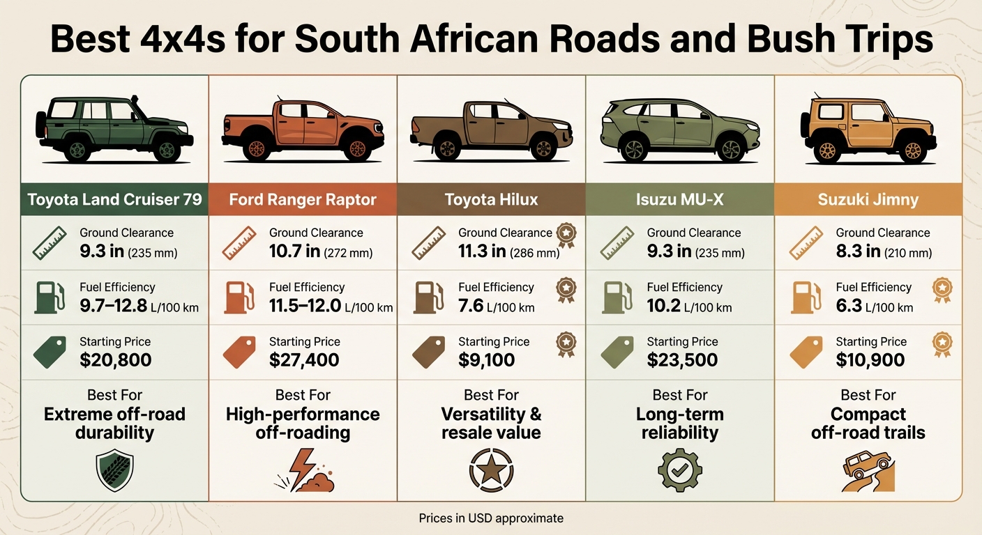 Best 4x4 Vehicles for South Africa: Quick Comparison Guide