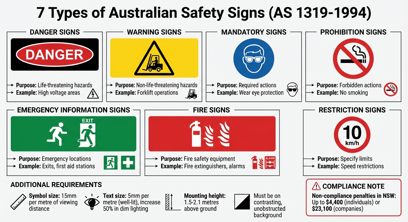7 Types of Australian Safety Signs and Their Requirements