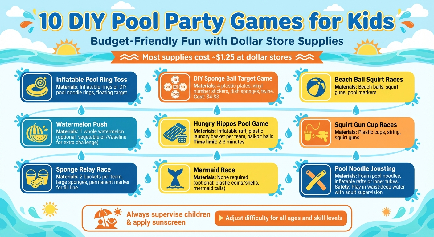 10 DIY Pool Party Games for Kids with Materials and Cost