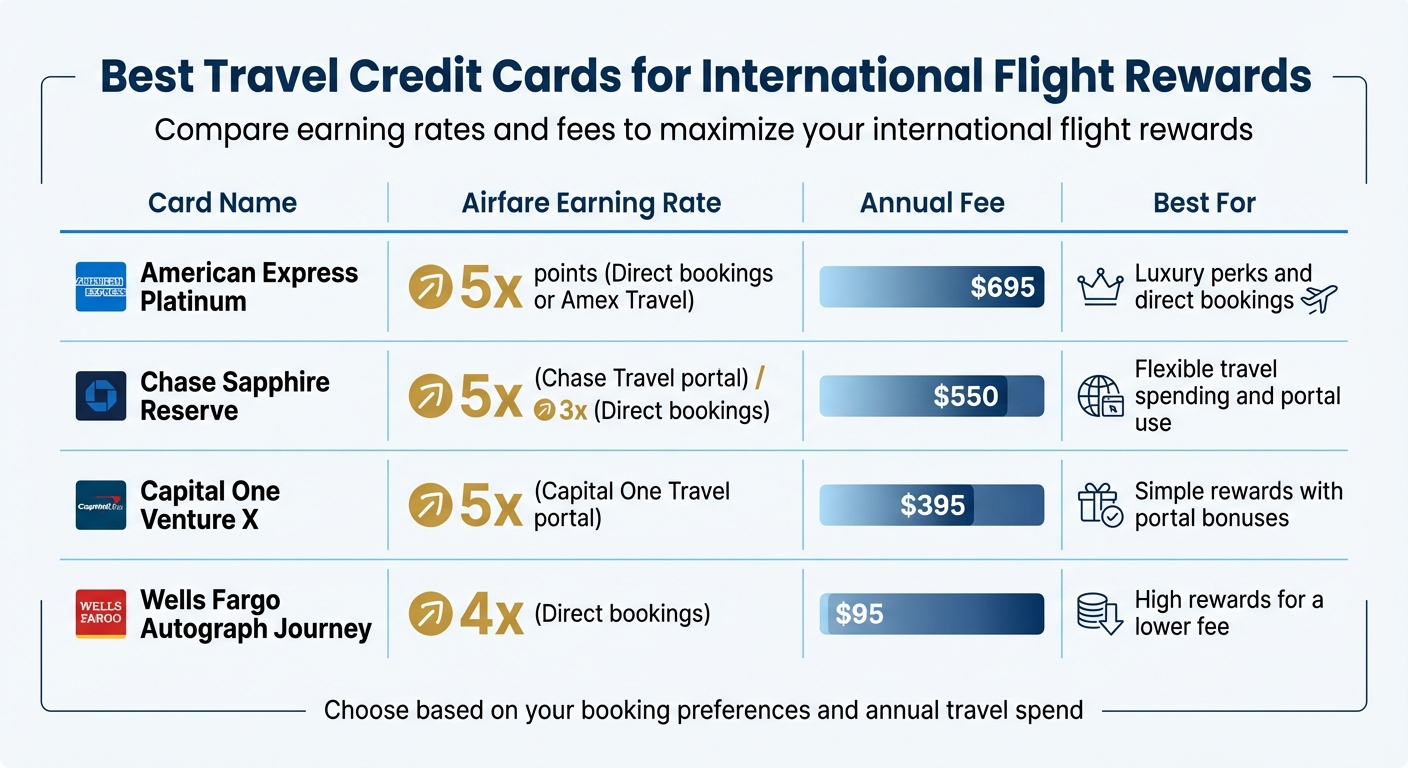 Best Travel Credit Cards for International Flight Rewards Comparison