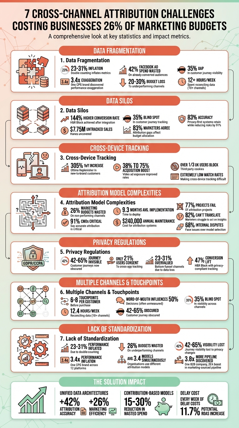 7 Cross-Channel Attribution Challenges: Key Statistics and Impact on Marketing ROI