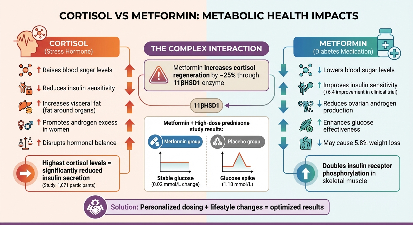 How Cortisol and Metformin Interact: Effects on Blood Sugar and Insulin Sensitivity