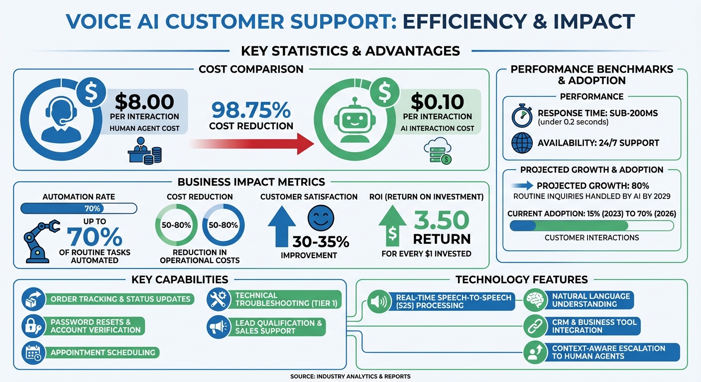 Voice AI Customer Support: Cost Savings and Performance Metrics