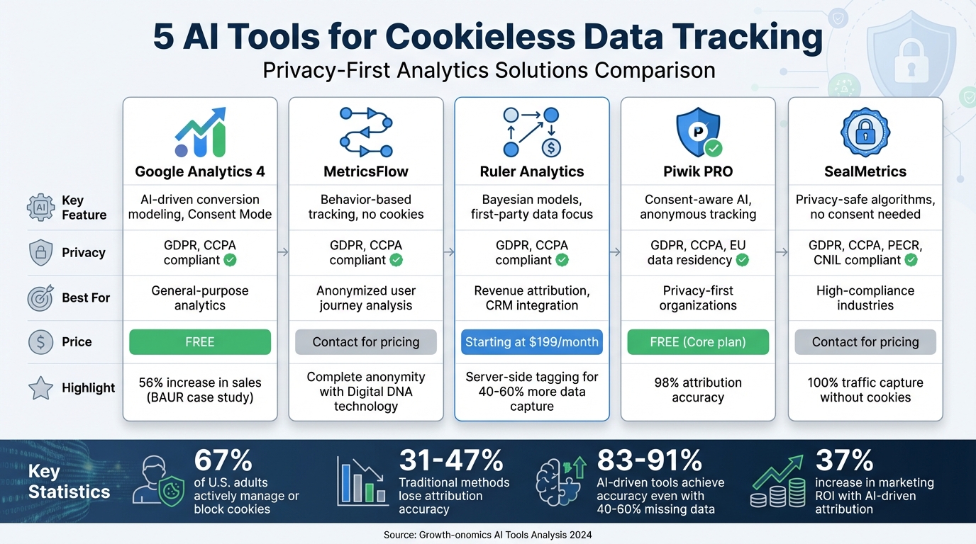 AI Tools for Cookieless Data Tracking: Feature Comparison Chart