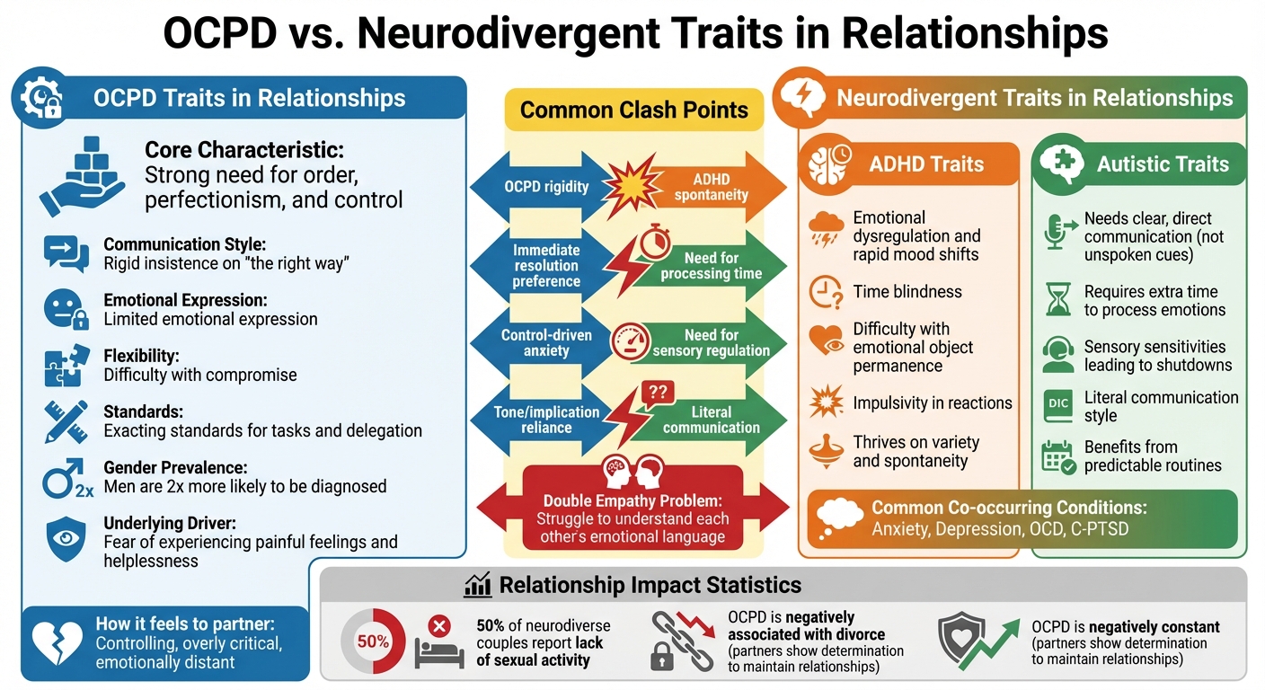 OCPD vs Neurodivergent Traits in Relationships: Key Differences and Emotional Impact
