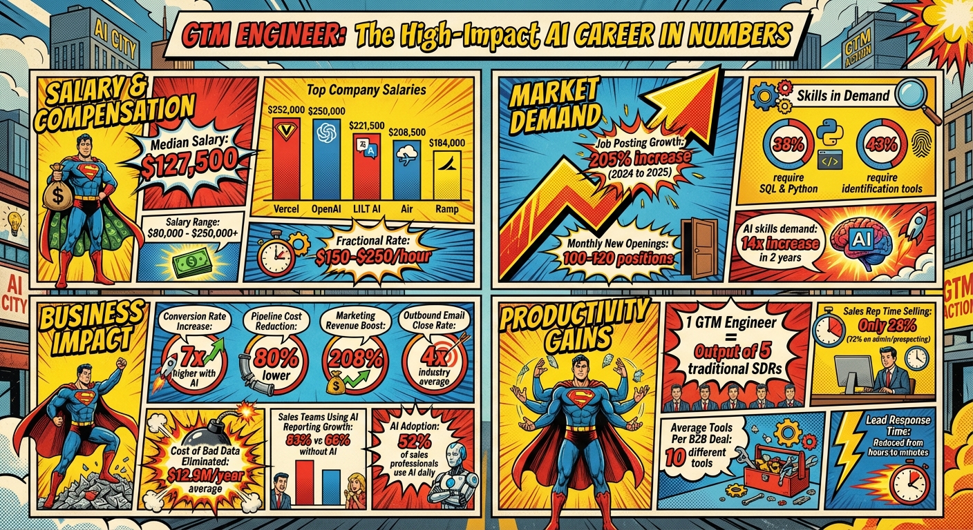GTM Engineer Career Statistics: Salary, Demand, and Impact Metrics 2024-2025