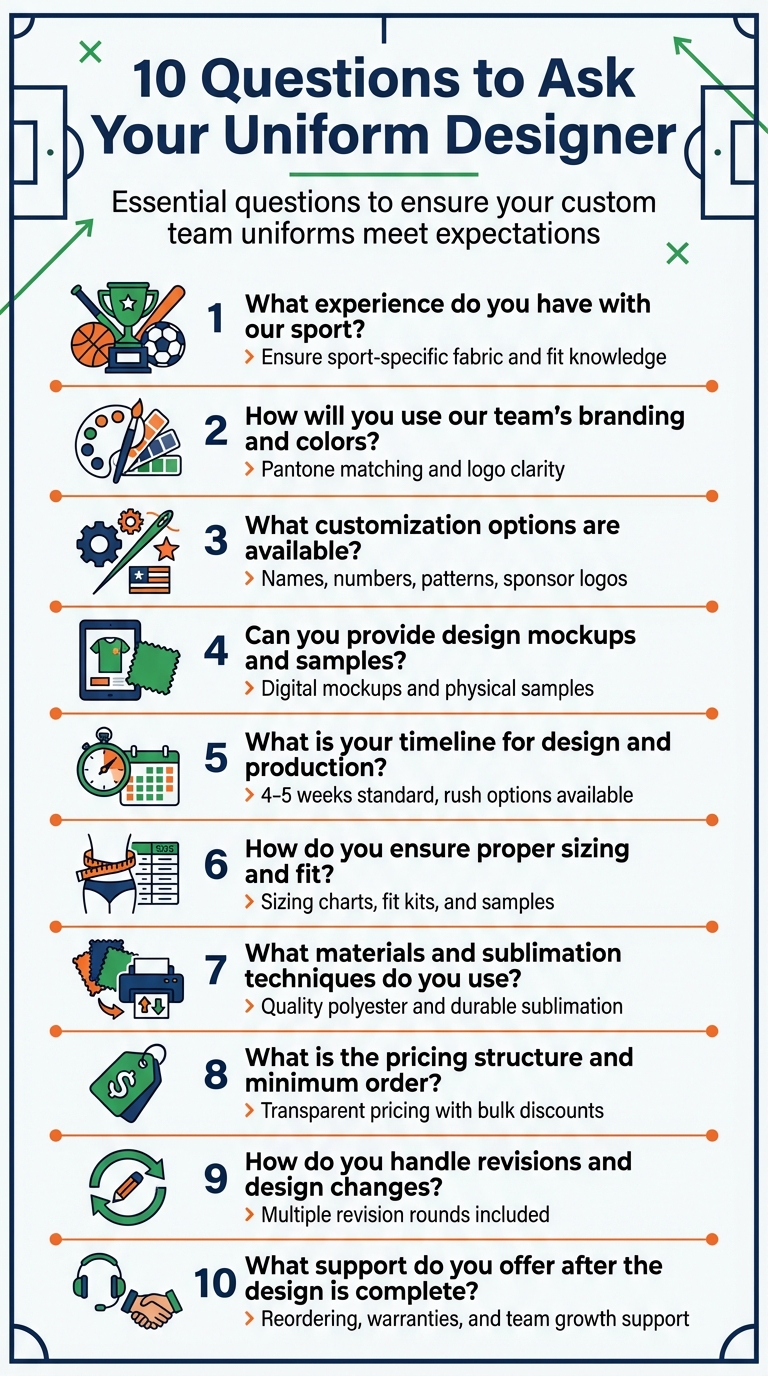 10 Essential Questions to Ask Your Custom Uniform Designer