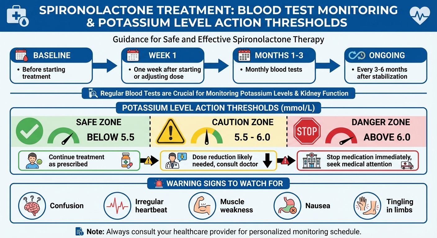 Spironolactone Blood Test Monitoring Schedule and Potassium Level Guidelines