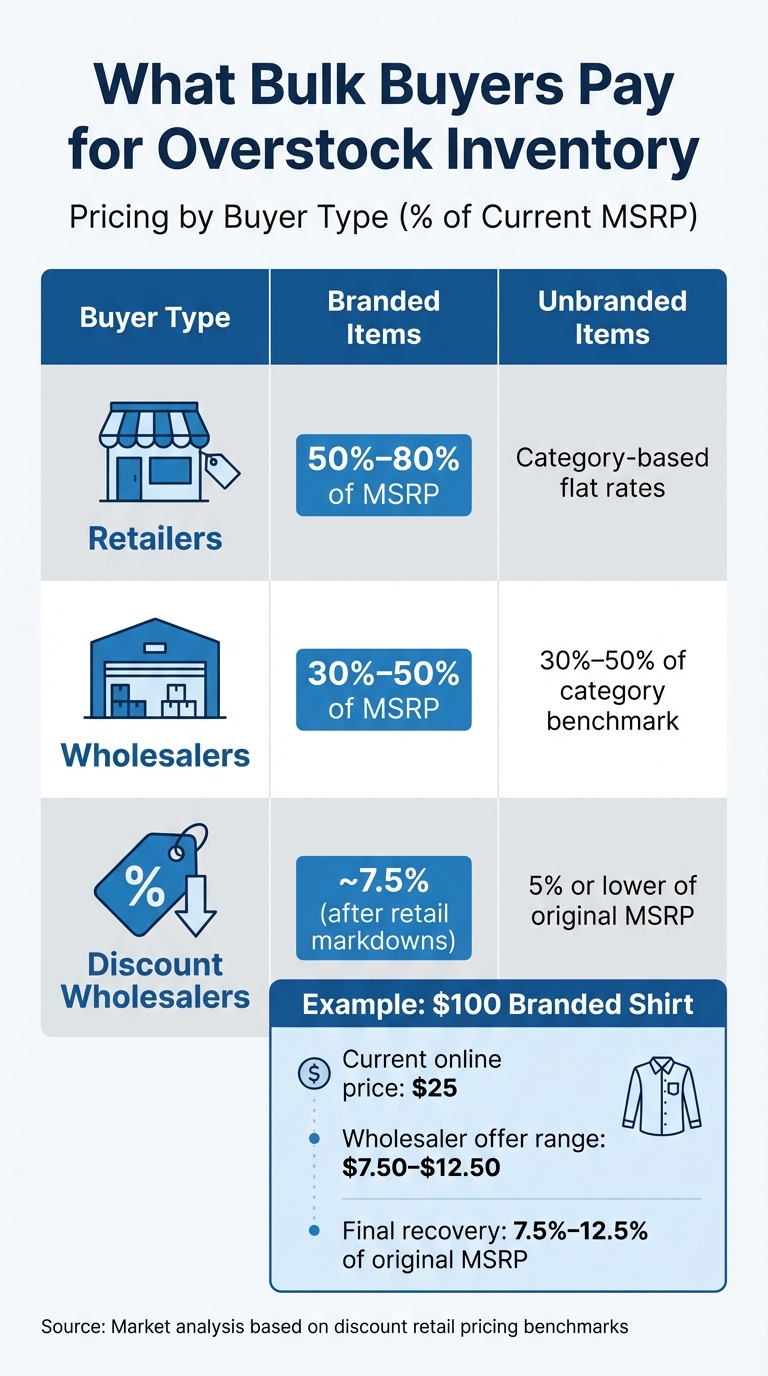 Bulk Buyer Pricing Guide: What Different Buyer Types Pay for Overstock