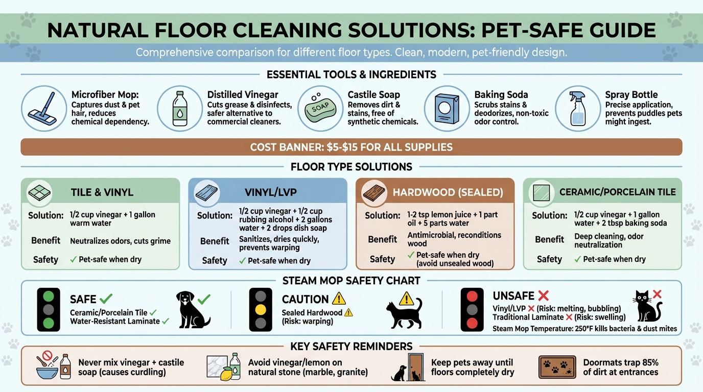 Natural Floor Cleaning Solutions Guide for Pet-Safe Homes