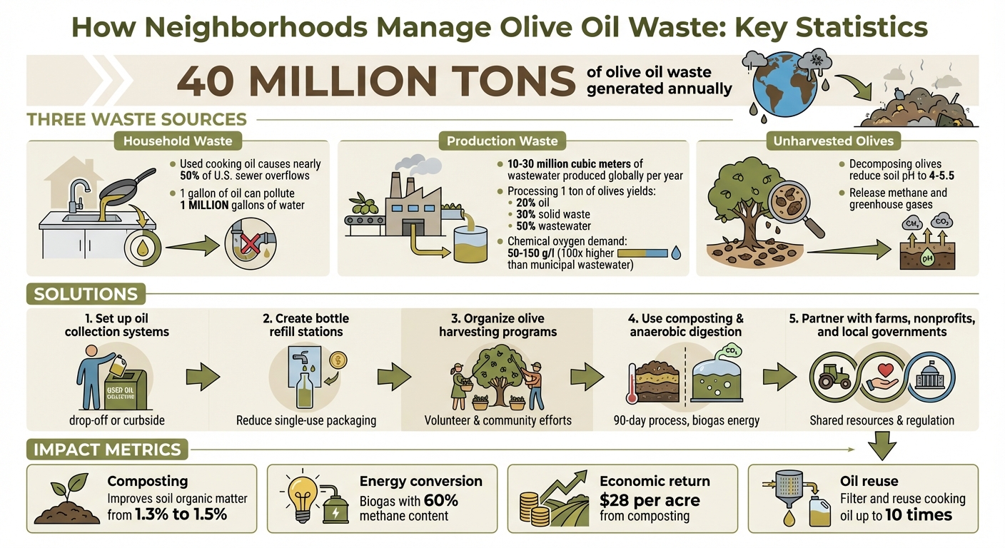 Olive Oil Waste Sources and Management Solutions by the Numbers
