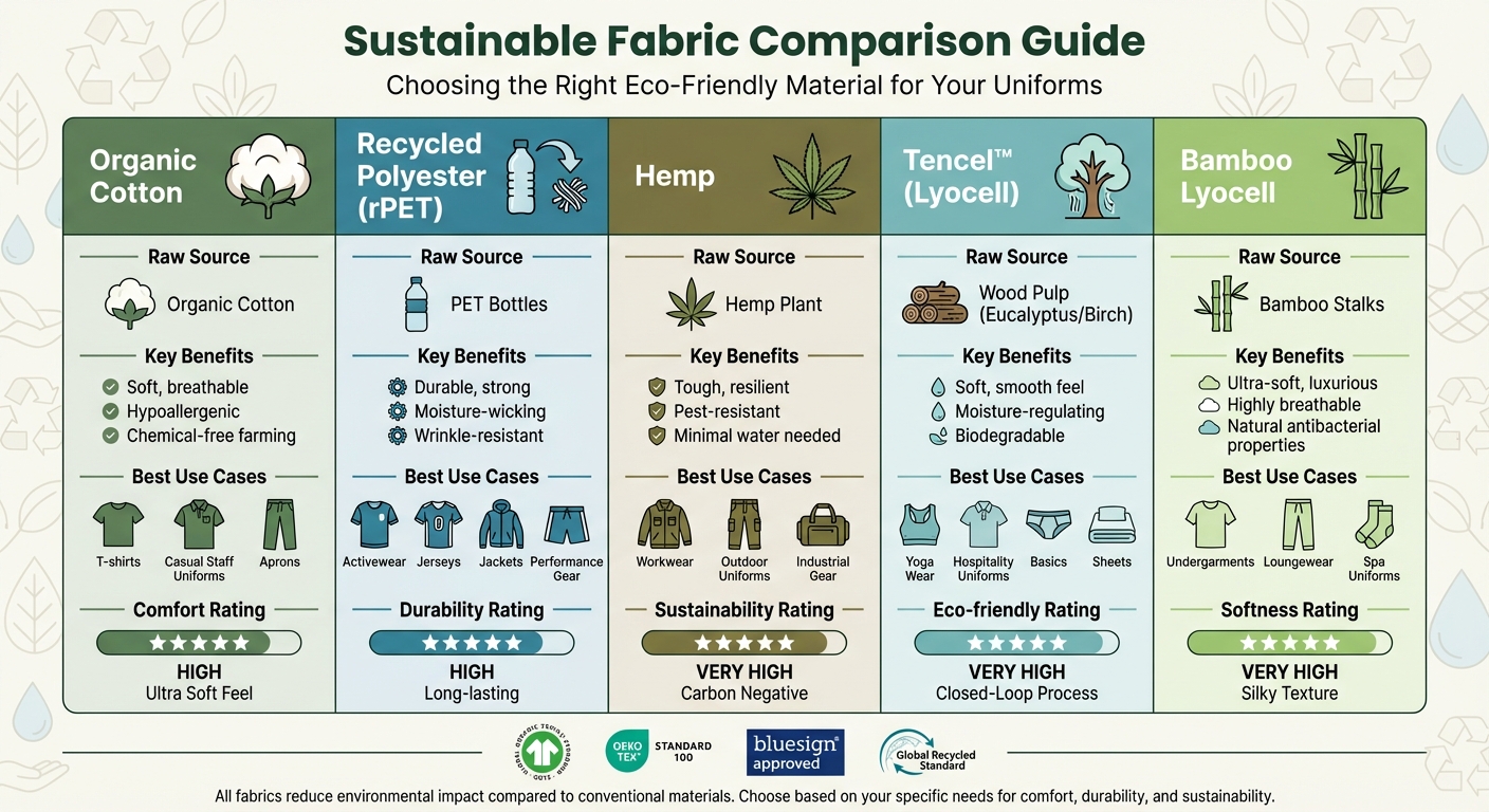 Sustainable Fabric Comparison Guide for Uniform Manufacturing