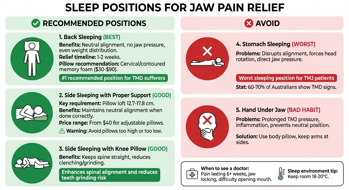 Best and Worst Sleep Positions for Jaw Pain Relief