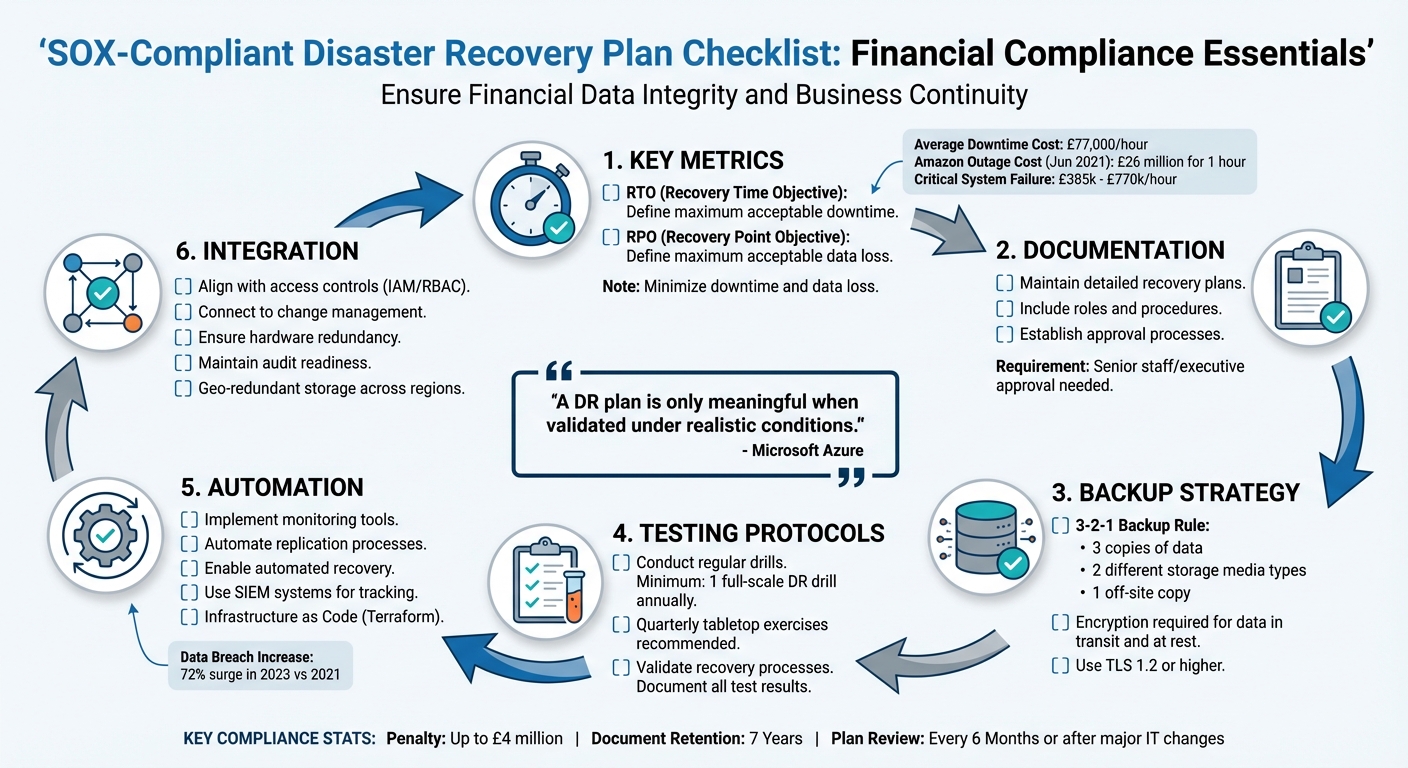 SOX-Compliant Disaster Recovery Plan Implementation Checklist