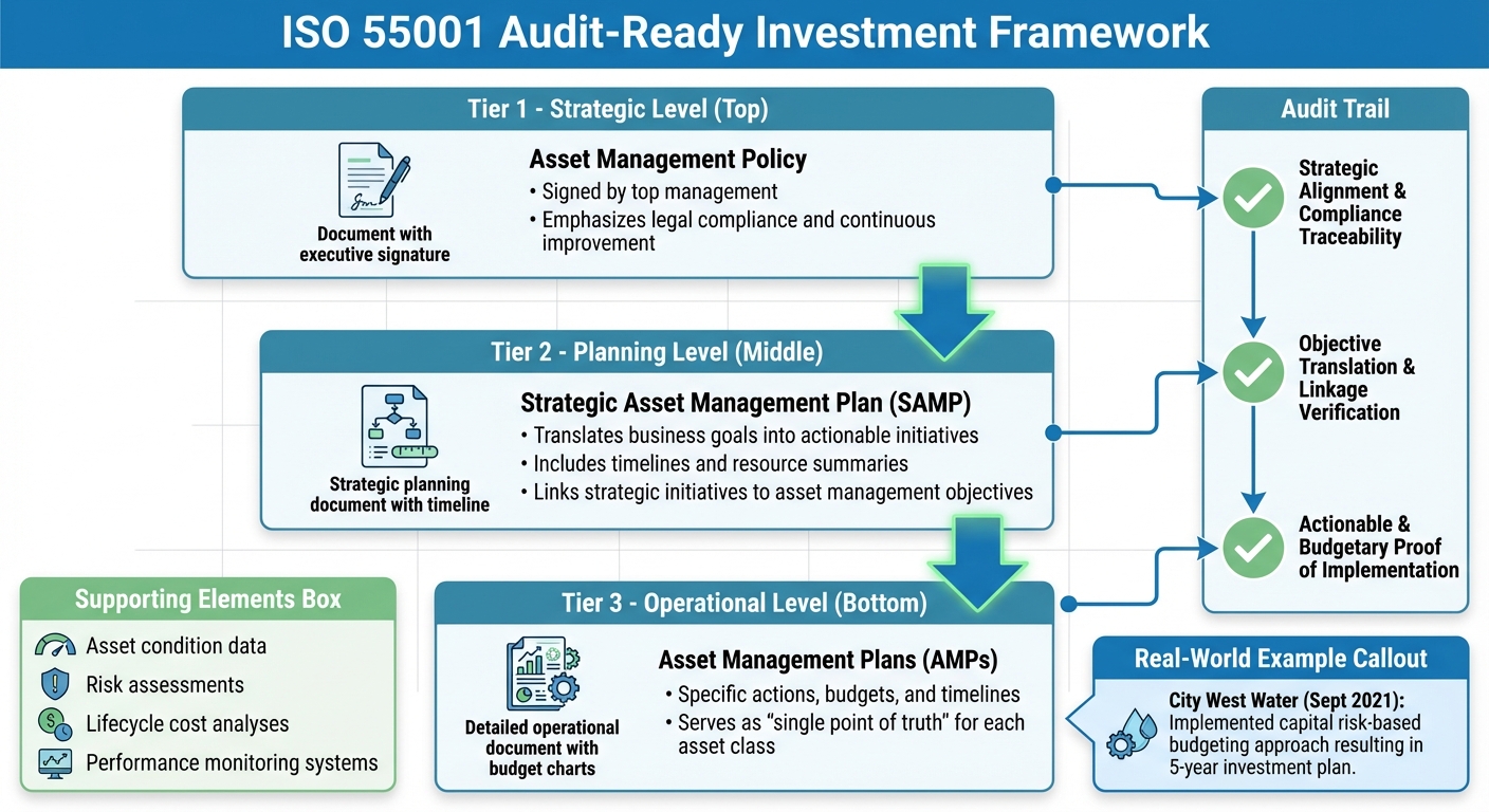 ISO 55001 Audit-Ready Investeringsraamwerk: Documentatiestructuur op 3 niveaus