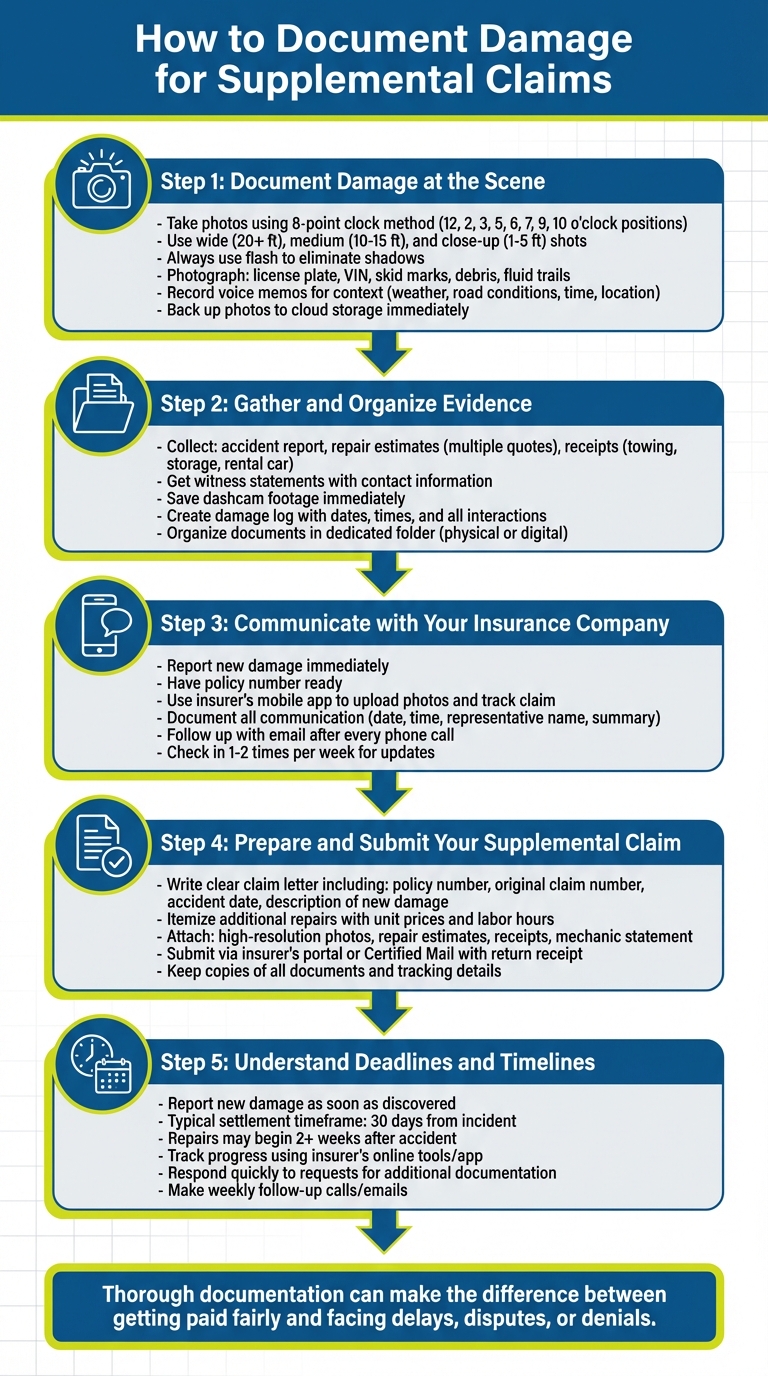 5-Step Process for Documenting Damage in Supplemental Insurance Claims