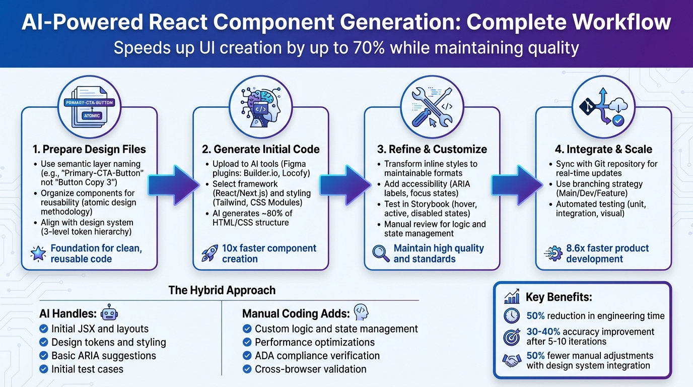 AI-Powered React Component Generation Workflow: From Design to Production