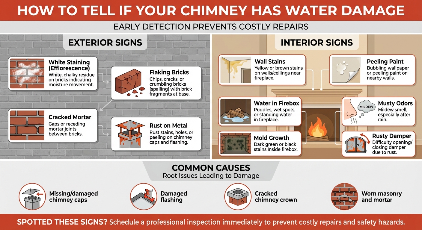 Signs of Chimney Water Damage: Exterior and Interior Warning Signs