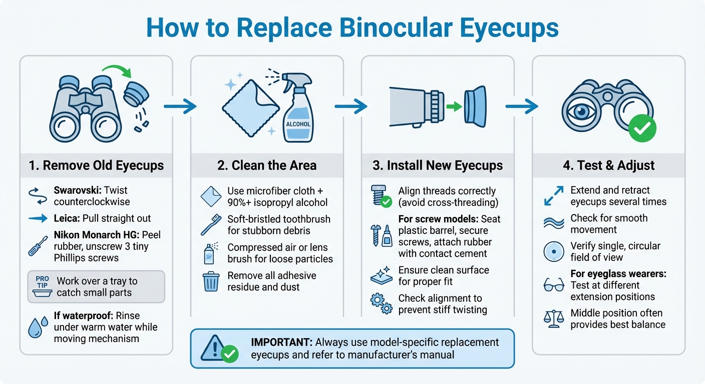 4-Step Process to Replace Binocular Eyecups