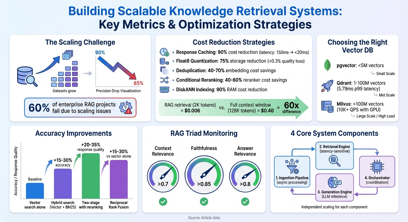 Knowledge Retrieval Systems: Key Performance Metrics and Cost Optimization Strategies