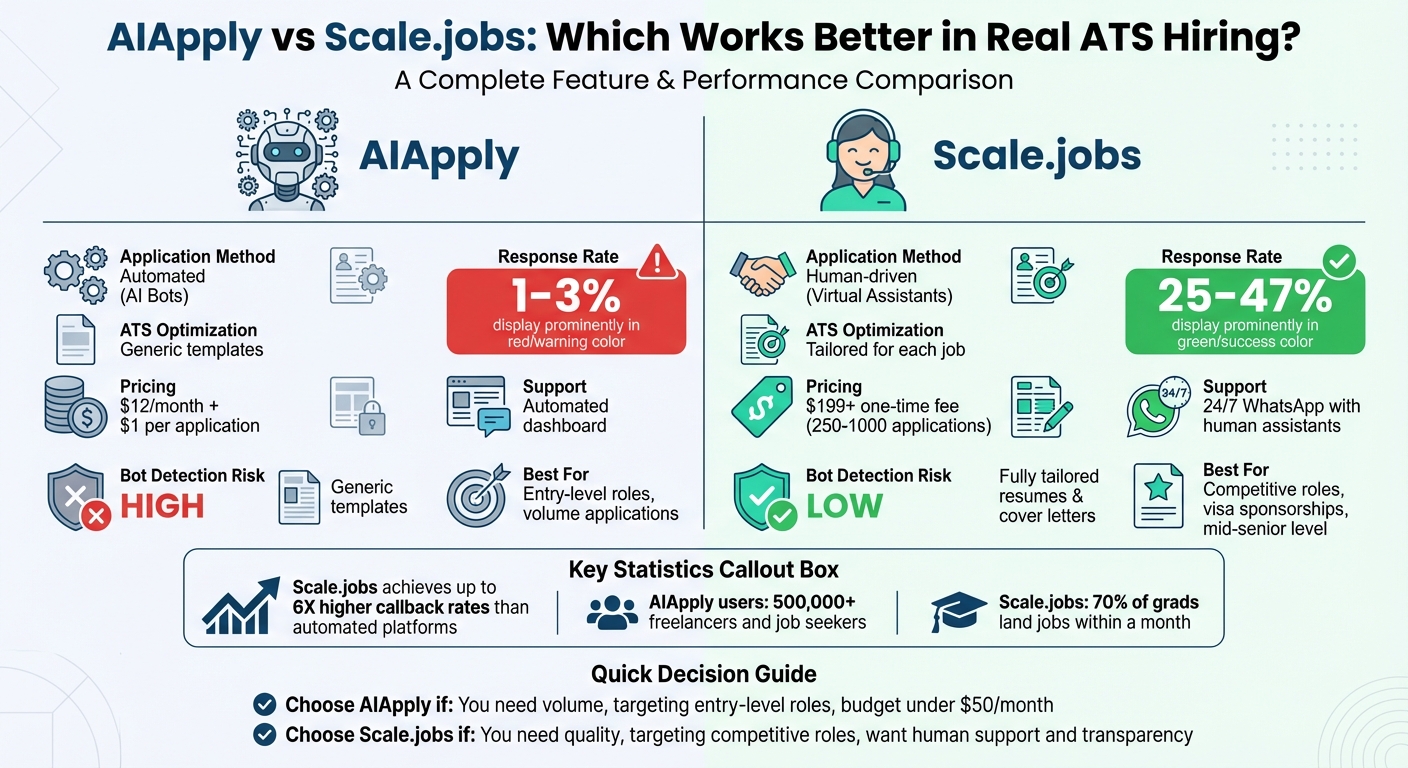 AIApply vs Scale.jobs: Feature Comparison and Response Rates