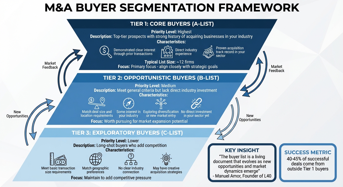 M&A Buyer Segmentation Framework: A-List to C-List Strategy