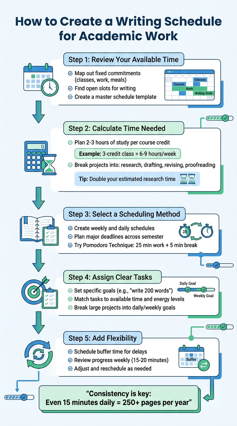 5-Step Process to Create an Academic Writing Schedule