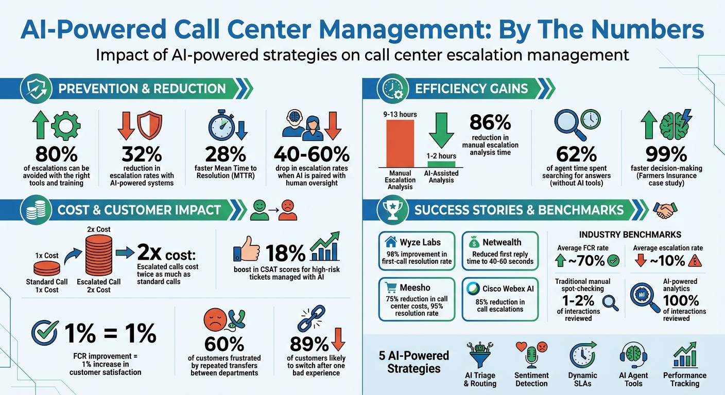 AI-Powered Call Center Escalation Reduction Statistics and Impact