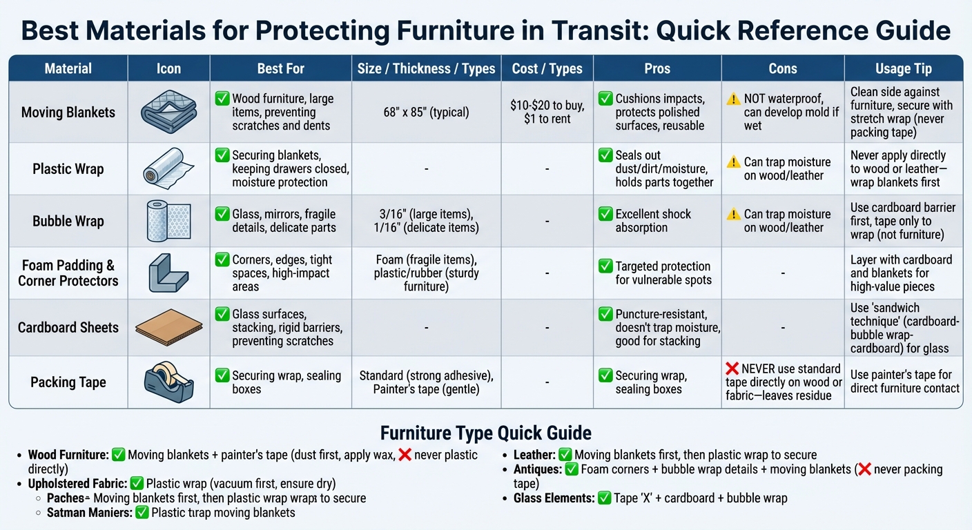 Best Furniture Protection Materials Guide: When and How to Use Each Type