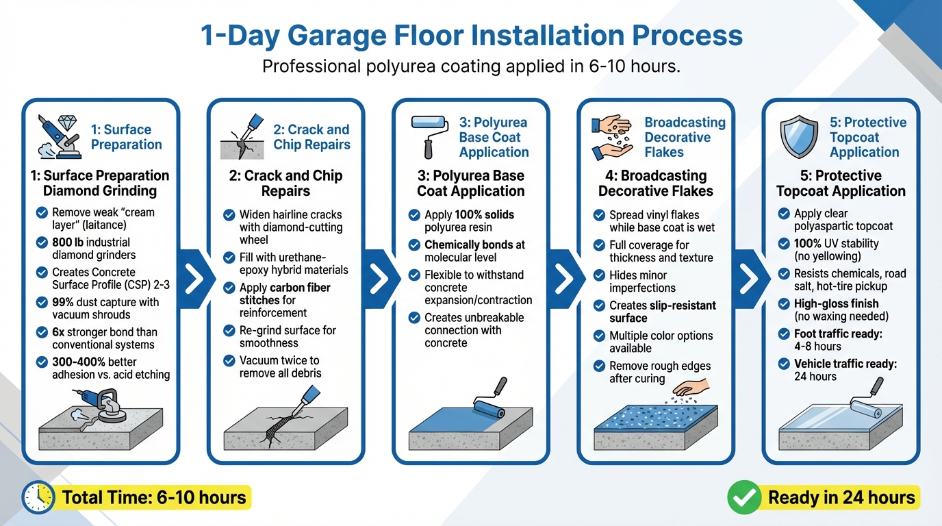 5-Step Polyurea Garage Floor Installation Process