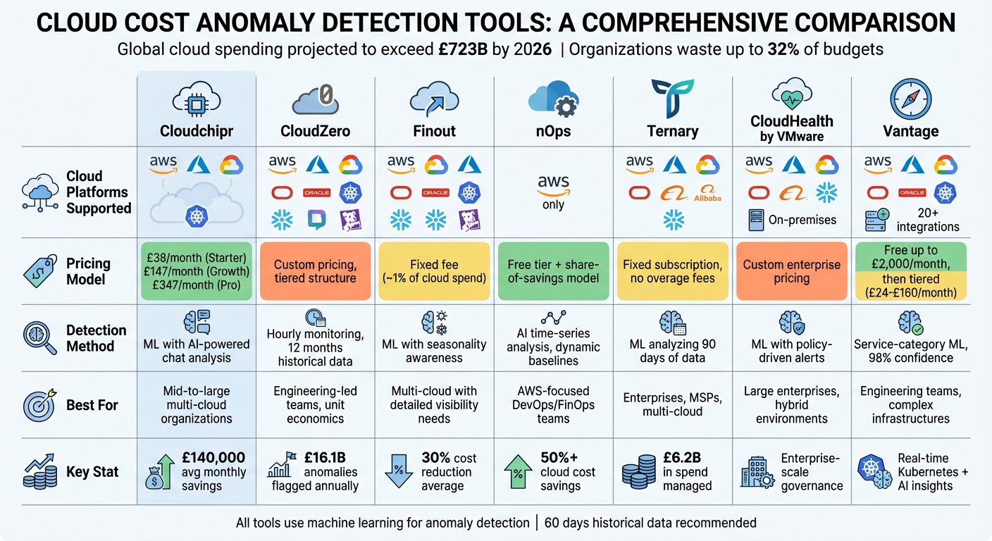 Cloud Cost Anomaly Detection Tools Comparison: Features, Pricing, and Best Use Cases