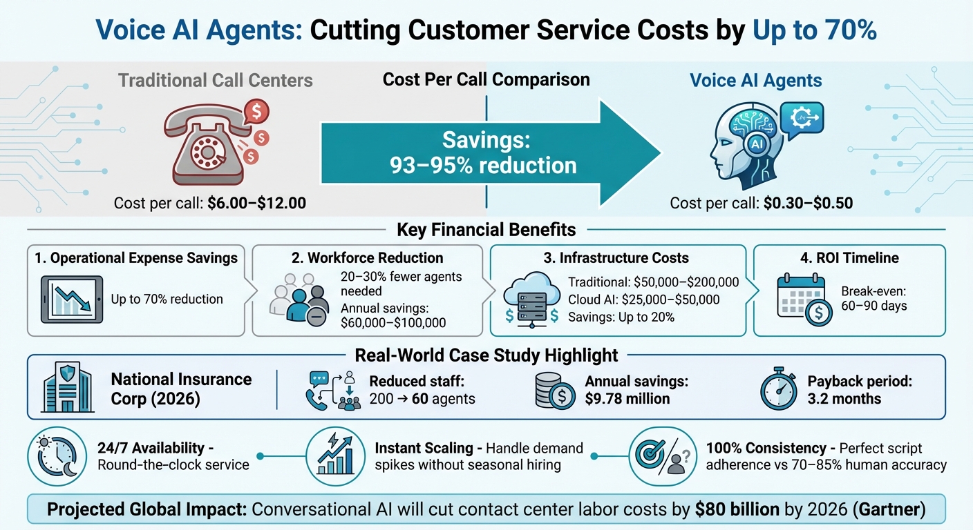 Voice AI Cost Savings vs Traditional Call Centers: Key Statistics