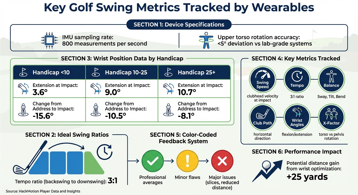 Golf Swing Metrics: How Wearables Track Performance by Handicap Level
