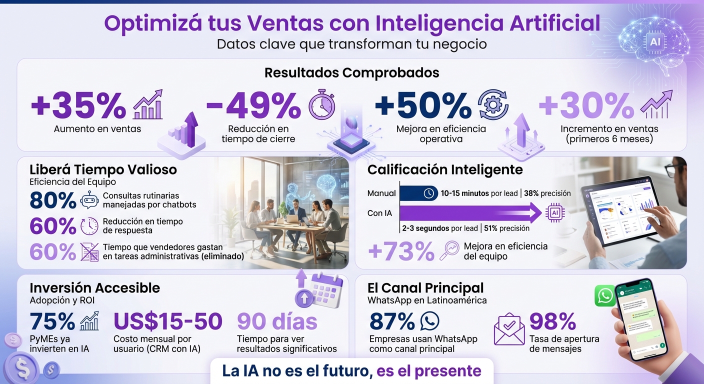 Impacto de la IA en ventas: estadísticas clave y beneficios para PyMEs
