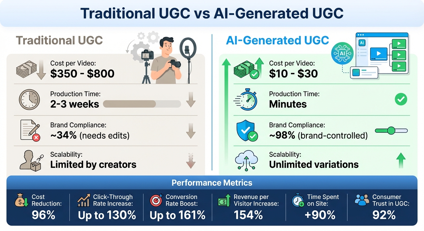 Traditional vs AI-Generated UGC: Cost, Time, and Performance Comparison