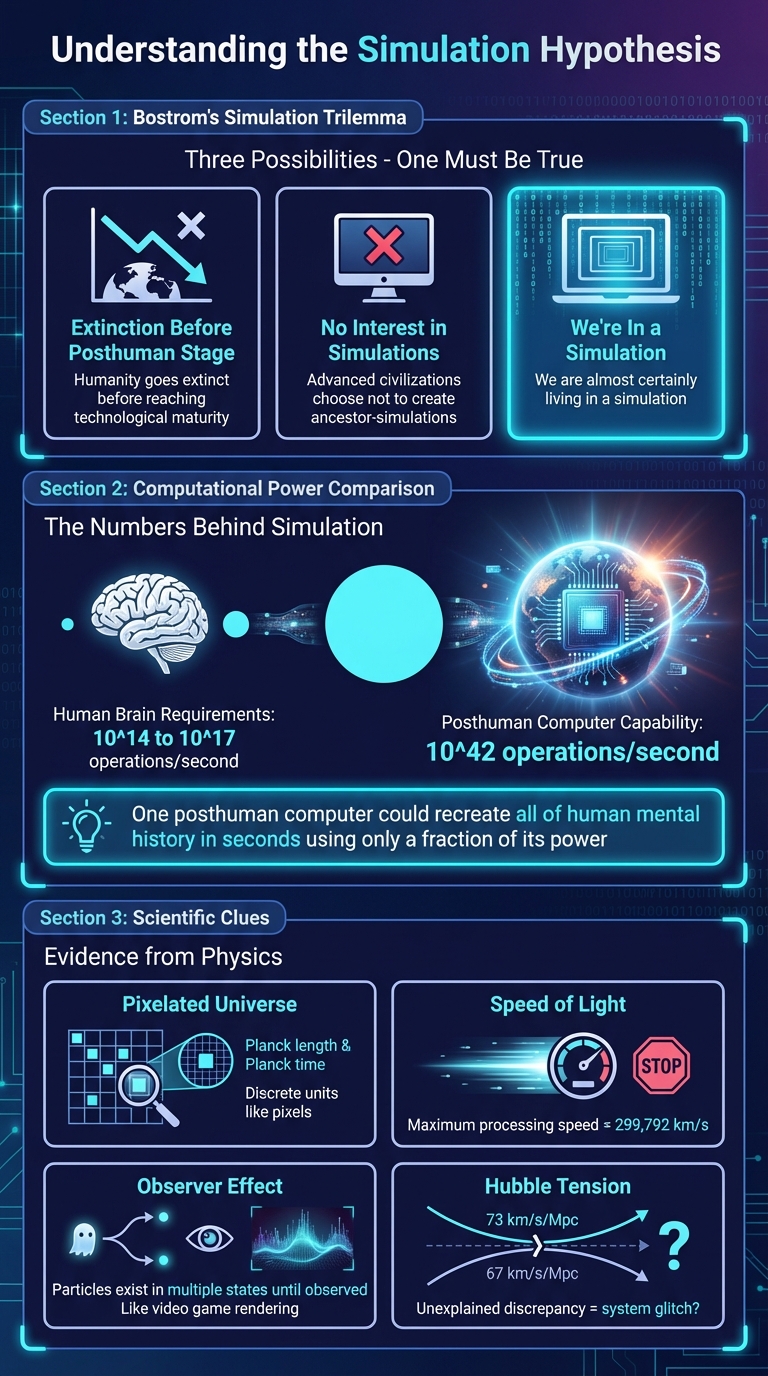Simulation Hypothesis: Bostrom's Trilemma and Scientific Evidence