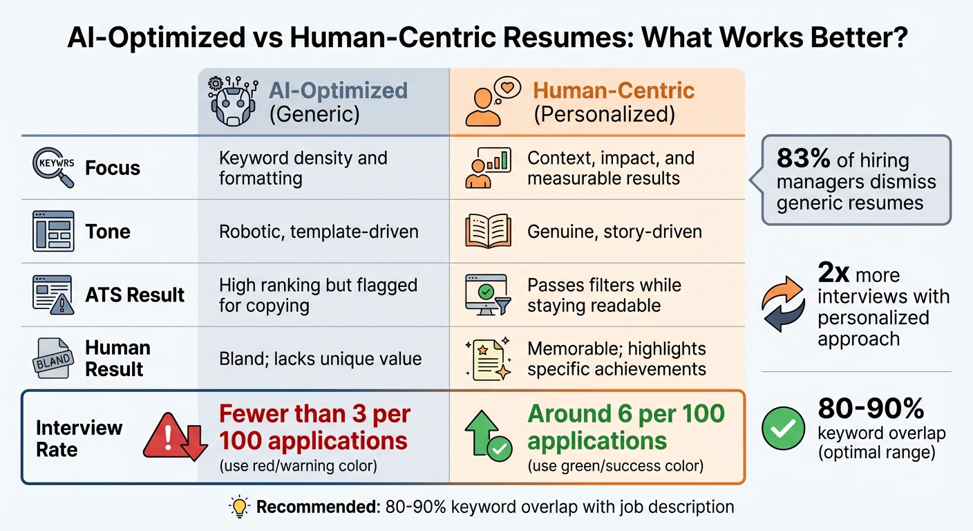 AI-Optimized vs Human-Centric Resume Comparison: Interview Success Rates